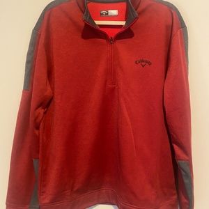 Mens Large Calloway Golf Sweater Red
